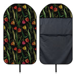 Embroidery Tulip Pattern Print Waterproof Car Seat Cover