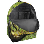 Emerald Tree Boa Snake Print Backpack