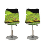 Emerald Tree Boa Snake Print Bar Stool Covers