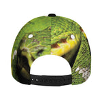 Emerald Tree Boa Snake Print Baseball Cap