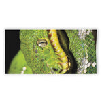 Emerald Tree Boa Snake Print Beach Towel