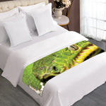 Emerald Tree Boa Snake Print Bed Runner