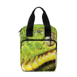 Emerald Tree Boa Snake Print Bible Tote Bag