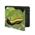 Emerald Tree Boa Snake Print Bifold Wallet