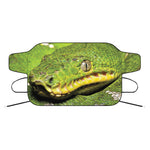 Emerald Tree Boa Snake Print Car Windshield Snow Cover