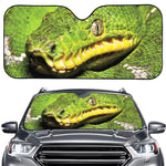 Emerald Tree Boa Snake Print Car Windshield Sun Shade