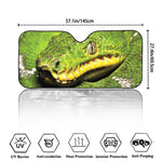 Emerald Tree Boa Snake Print Car Windshield Sun Shade