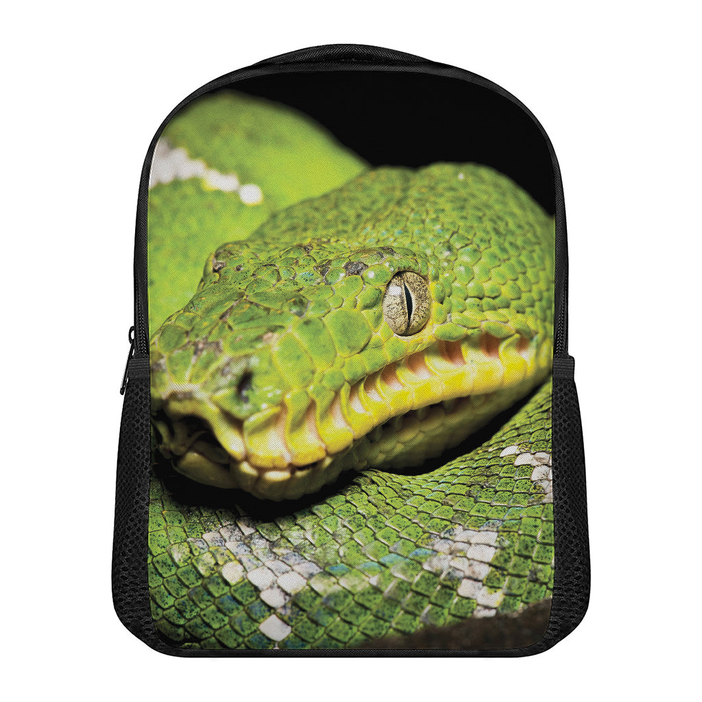 Emerald Tree Boa Snake Print Casual Backpack