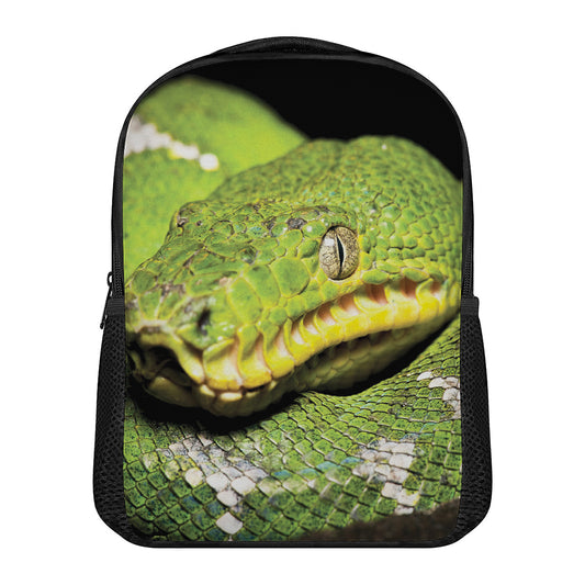 Emerald Tree Boa Snake Print Casual Backpack