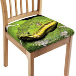 Emerald Tree Boa Snake Print Chair Cushion Cover