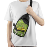 Emerald Tree Boa Snake Print Chest Bag