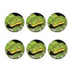 Emerald Tree Boa Snake Print Coaster Set