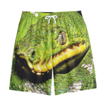 Emerald Tree Boa Snake Print Cotton Shorts