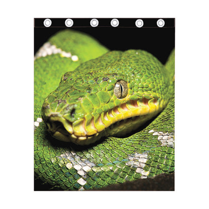 Emerald Tree Boa Snake Print Curtain