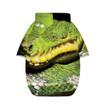 Emerald Tree Boa Snake Print Dog Zip Up Hoodie