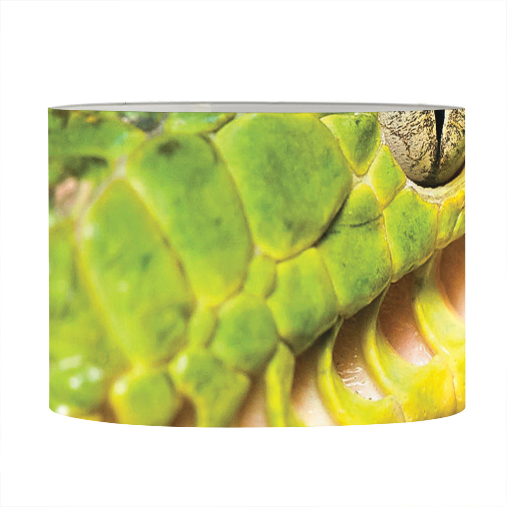 Emerald Tree Boa Snake Print Drum Lamp Shade