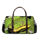 Emerald Tree Boa Snake Print Duffle Bag
