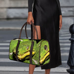 Emerald Tree Boa Snake Print Duffle Bag