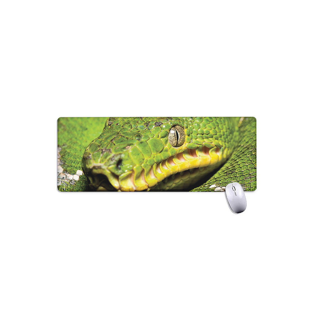 Emerald Tree Boa Snake Print Extended Mouse Pad