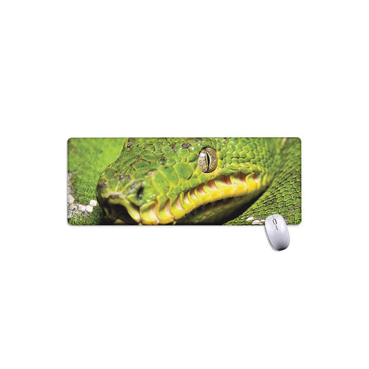 Emerald Tree Boa Snake Print Extended Mouse Pad