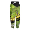 Emerald Tree Boa Snake Print Fleece Lined Knit Pants