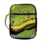 Emerald Tree Boa Snake Print Front Pocket Bible Bag