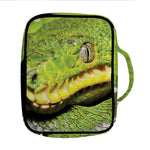 Emerald Tree Boa Snake Print Front Pocket Bible Bag