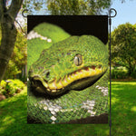Emerald Tree Boa Snake Print Garden Flag