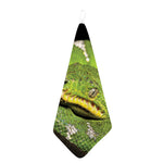 Emerald Tree Boa Snake Print Hand Towel