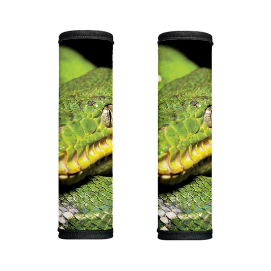 Emerald Tree Boa Snake Print Handle Covers