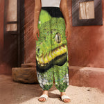 Emerald Tree Boa Snake Print Harem Pants