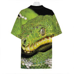 Emerald Tree Boa Snake Print Hawaiian Shirt