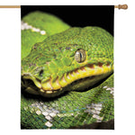 Emerald Tree Boa Snake Print House Flag