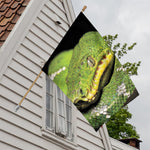 Emerald Tree Boa Snake Print House Flag