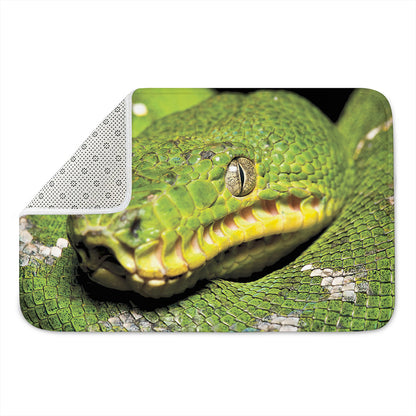 Emerald Tree Boa Snake Print Indoor Door Mat