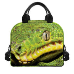 Emerald Tree Boa Snake Print Insulated Lunch Bag