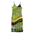 Emerald Tree Boa Snake Print Jersey Midi Cami Dress