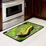 Emerald Tree Boa Snake Print Kitchen Mat