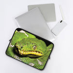 Emerald Tree Boa Snake Print Laptop Sleeve