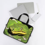 Emerald Tree Boa Snake Print Laptop Sleeve With Handle