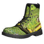 Emerald Tree Boa Snake Print Backpack