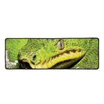 Emerald Tree Boa Snake Print Long Kitchen Mat