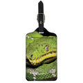 Emerald Tree Boa Snake Print Luggage Tag