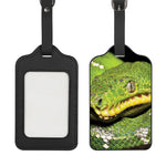Emerald Tree Boa Snake Print Luggage Tag