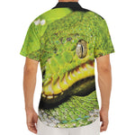 Emerald Tree Boa Snake Print Men's Deep V-Neck Shirt