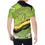 Emerald Tree Boa Snake Print Men's Shirt