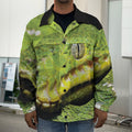 Emerald Tree Boa Snake Print Men's Shirt Jacket