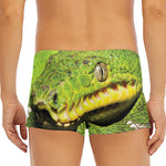 Emerald Tree Boa Snake Print Men's Short Boxer Briefs