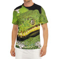 Emerald Tree Boa Snake Print Men's Short Sleeve Rash Guard