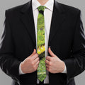 Emerald Tree Boa Snake Print Necktie